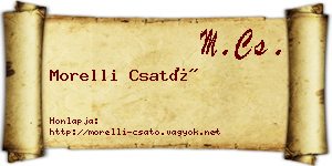 Morelli Csató névjegykártya